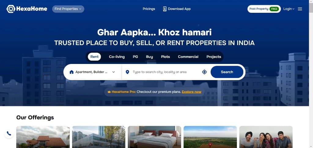 HexaHome website preview
