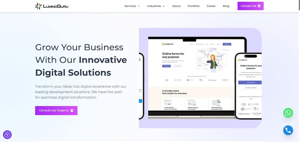 Luminoguru website preview