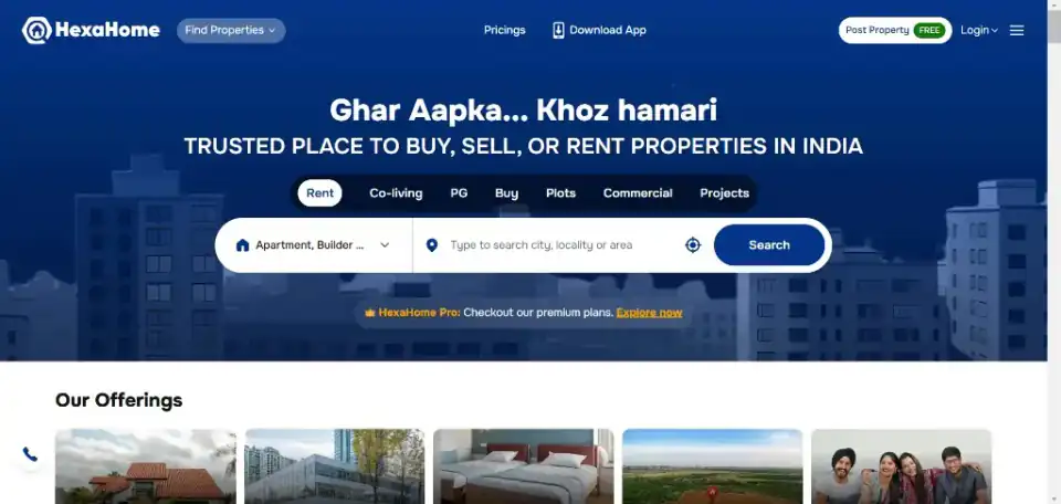 HexaHome website preview