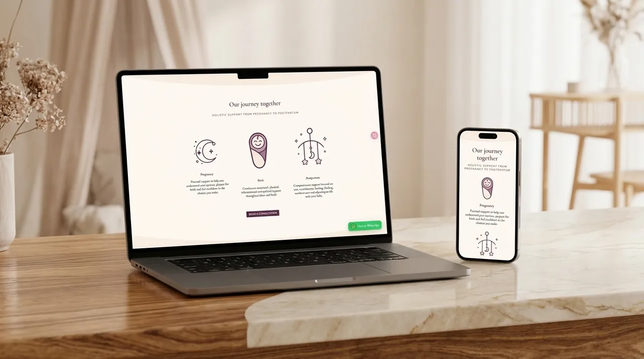 Open Hands Doula website preview
