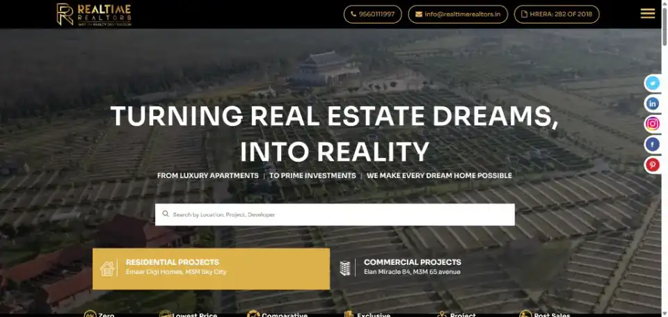 Realtime Realtors website preview